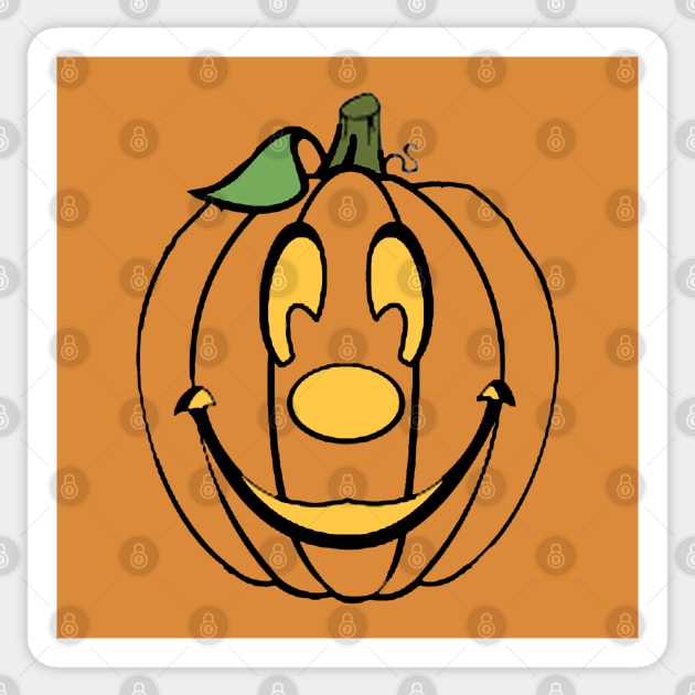 Mickey Pumpkin face Sticker by magicmirror